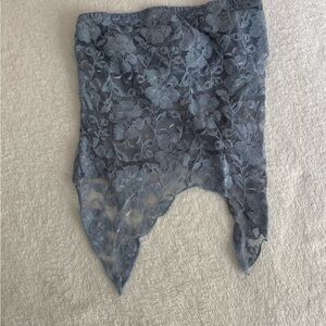 Urban Outfitters urban renewal blue Lace sheer tube Top